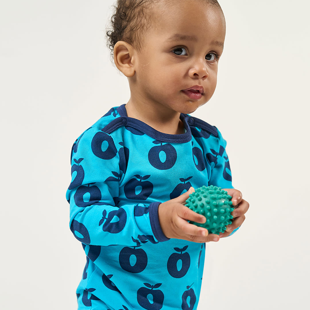 Elstar Langärmliger Baby Body mit Äpfeln
