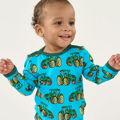 Elstar Langärmliger Baby Body mit Traktor