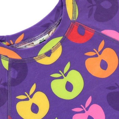 UV50-T-Shirt für Kinder mit Retro-Äpfeln