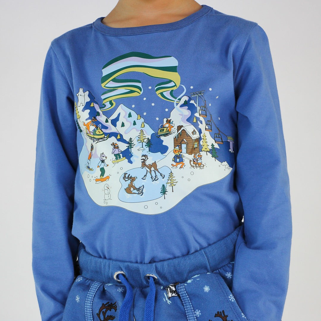 Langarmshirt mit Winterlandschaft