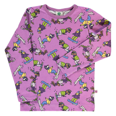 Langarmshirt mit Skilaufen