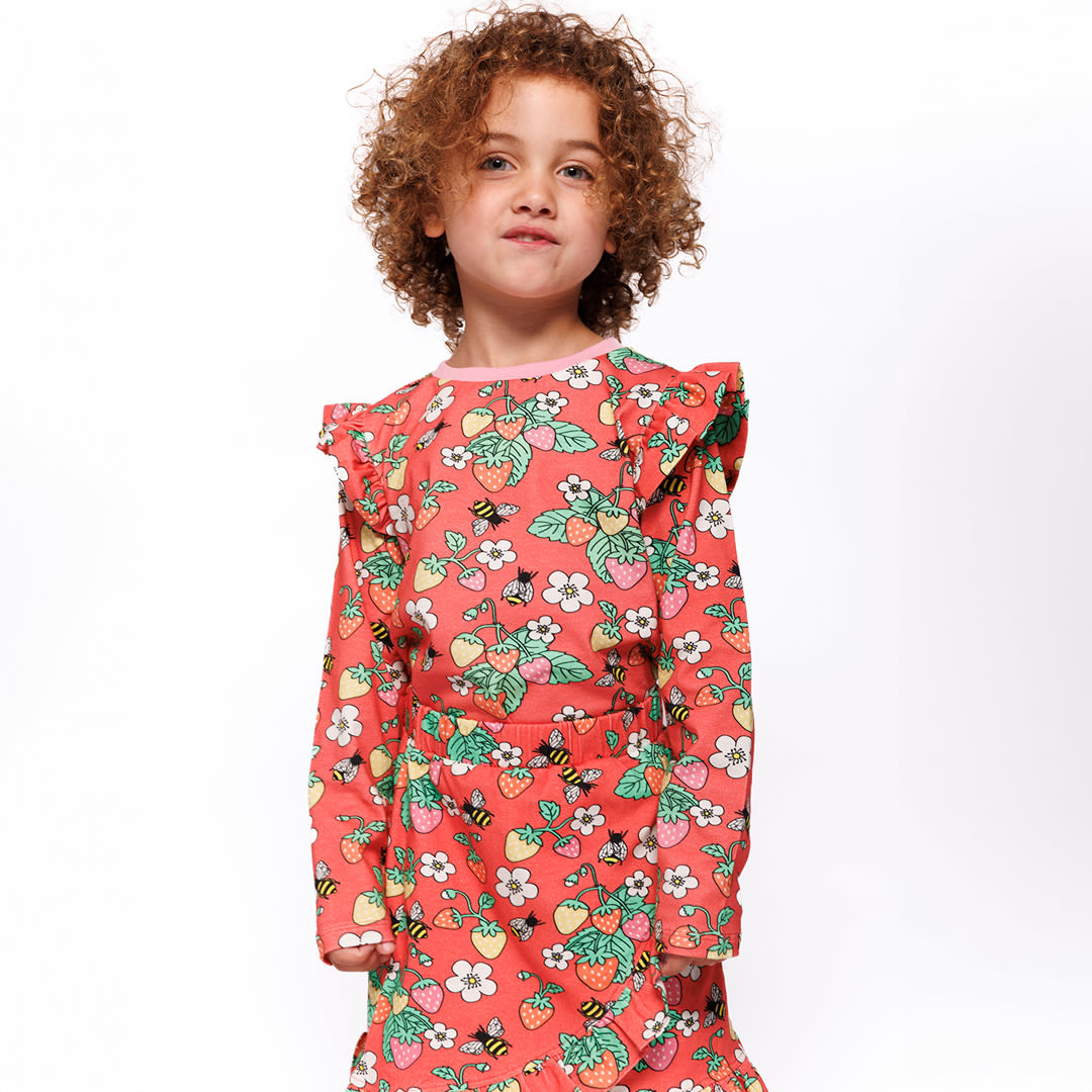 Langarmshirt mit Erdbeere