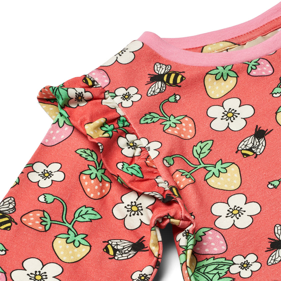 Langarmshirt mit Erdbeere