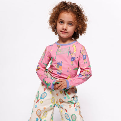 Langarmshirt mit Tennisspiel