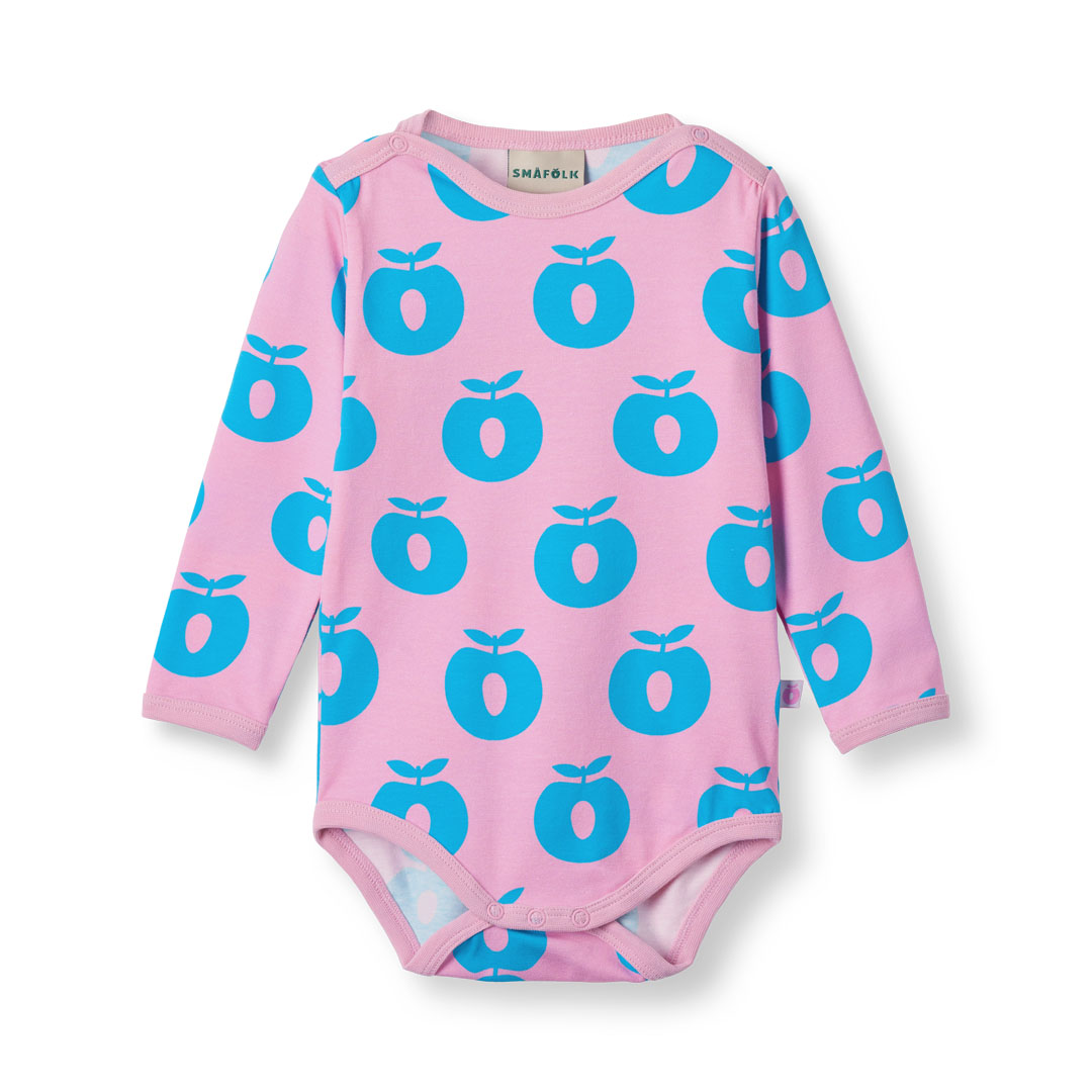 Langärmliger Baby Body mit Äpfeln