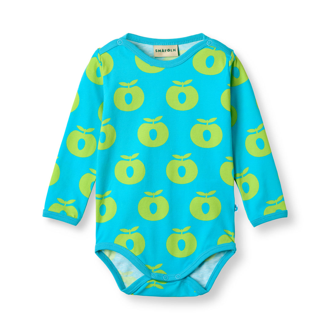 Langärmliger Baby Body mit Äpfeln