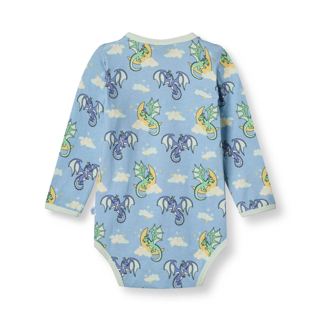 Langärmliger Baby Body mit schlafenden Drachen