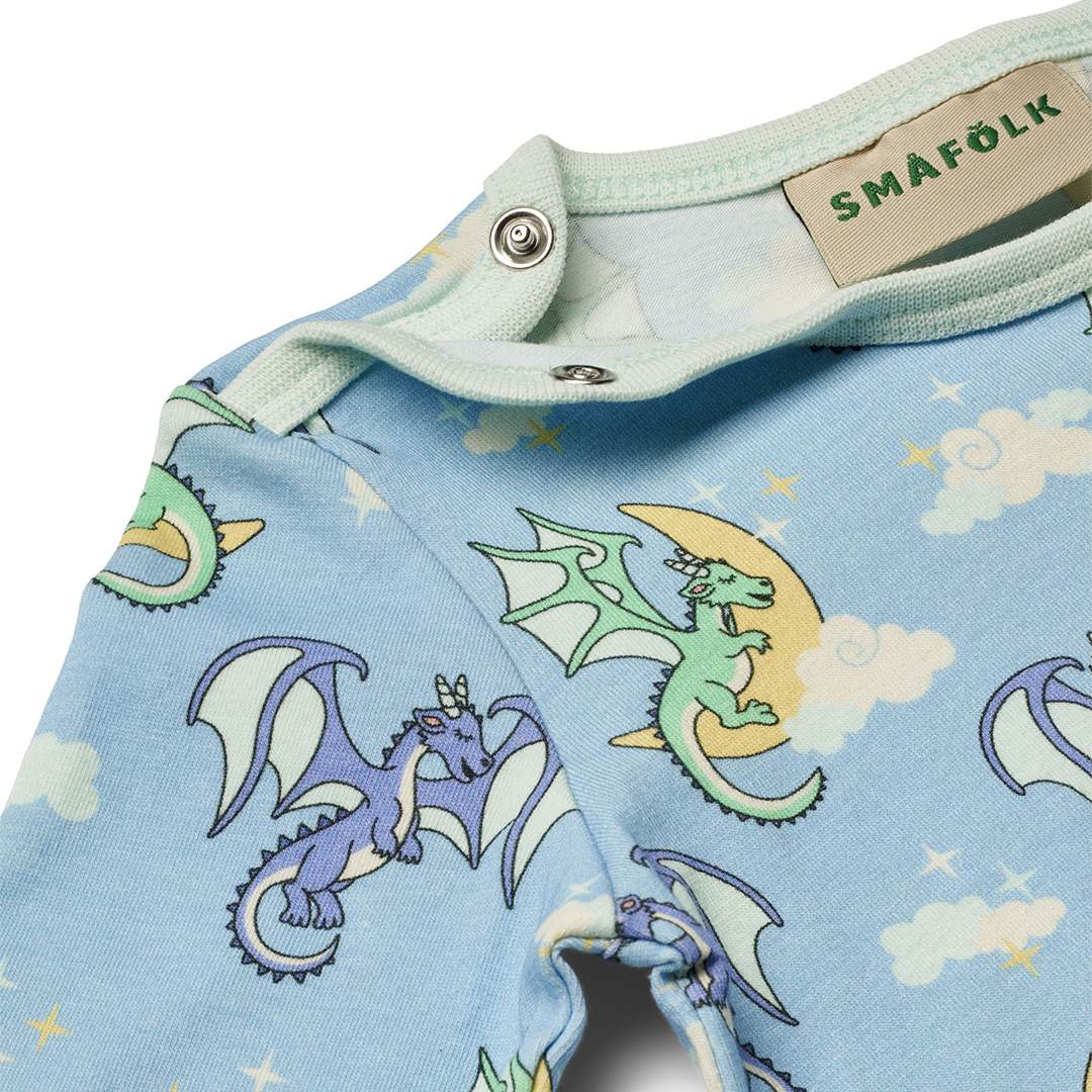 Langärmliger Baby Body mit schlafenden Drachen