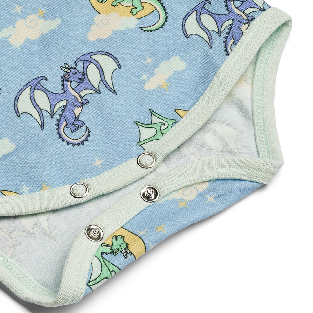 Langärmliger Baby Body mit schlafenden Drachen