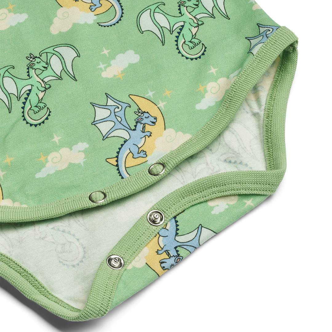 Langärmliger Baby Body mit schlafenden Drachen