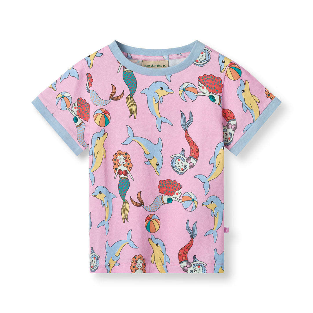 T-shirt mit Meerjungfrauen und Delfinen