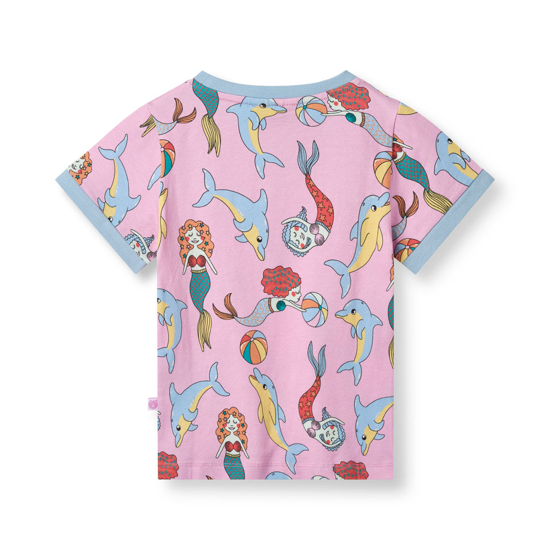 T-shirt mit Meerjungfrauen und Delfinen