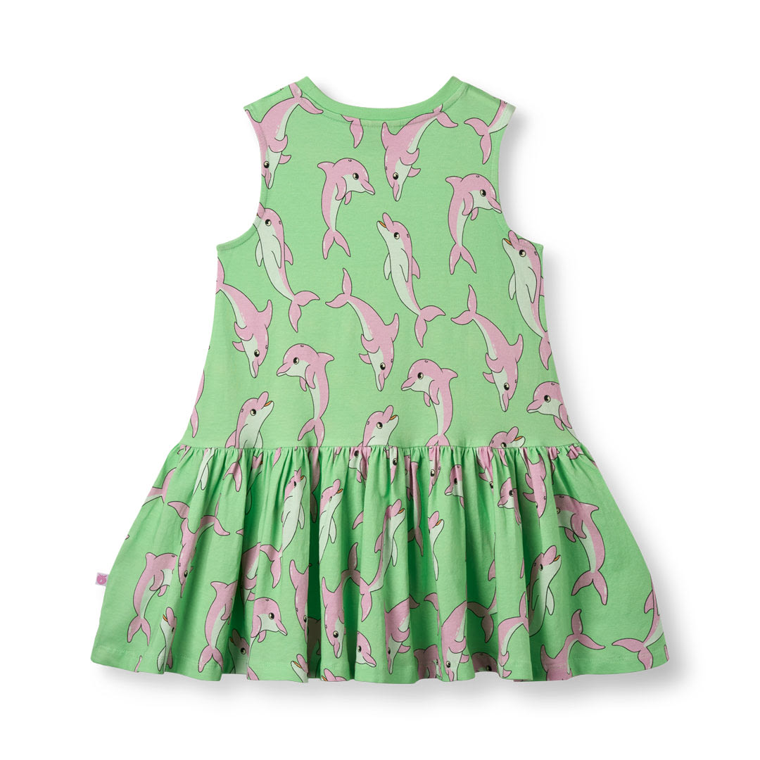 Ärmellos Kleid mit Delfinen