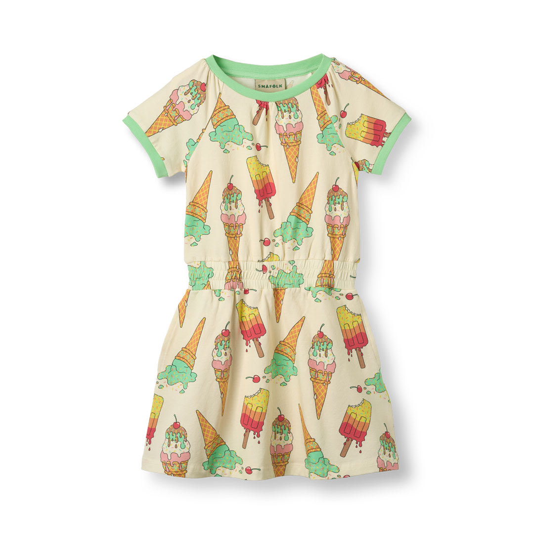 Kurzärmliger Kleid mit Eiscreme