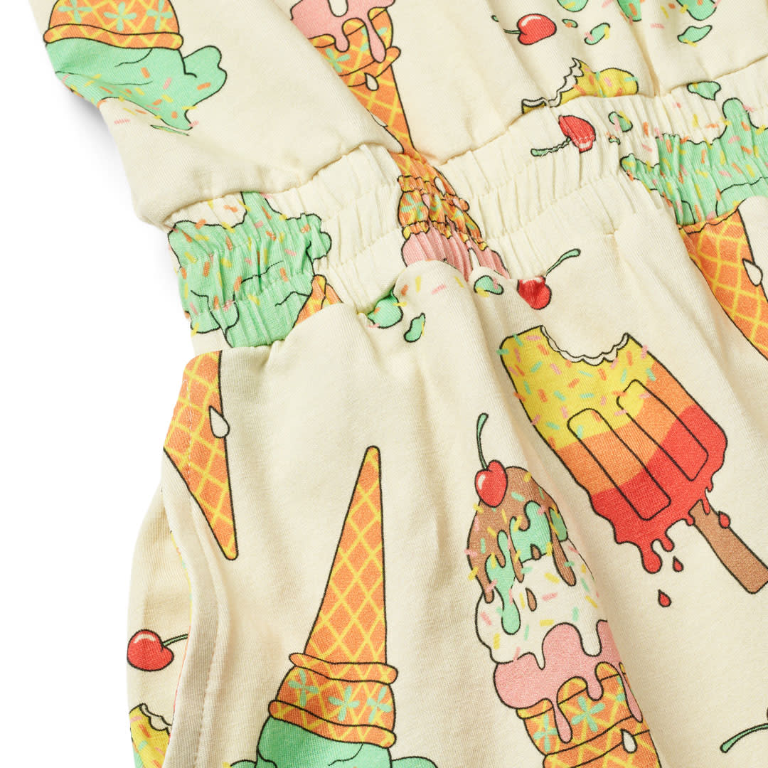 Kurzärmliger Kleid mit Eiscreme