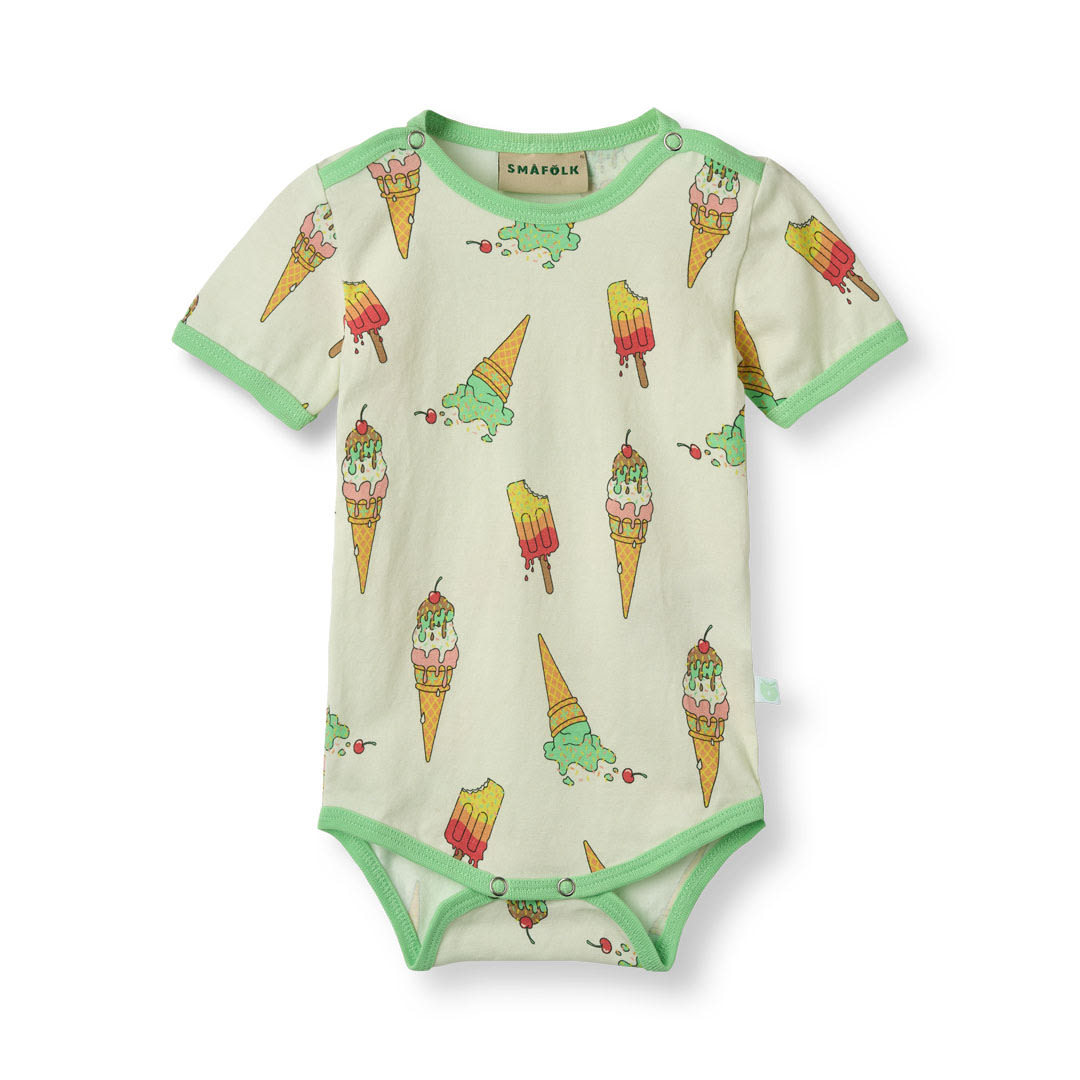 Kurzärmeliger Baby Body mit Eiscreme
