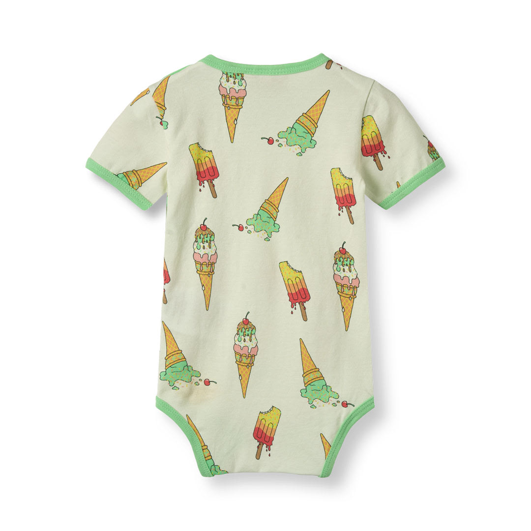 Kurzärmeliger Baby Body mit Eiscreme