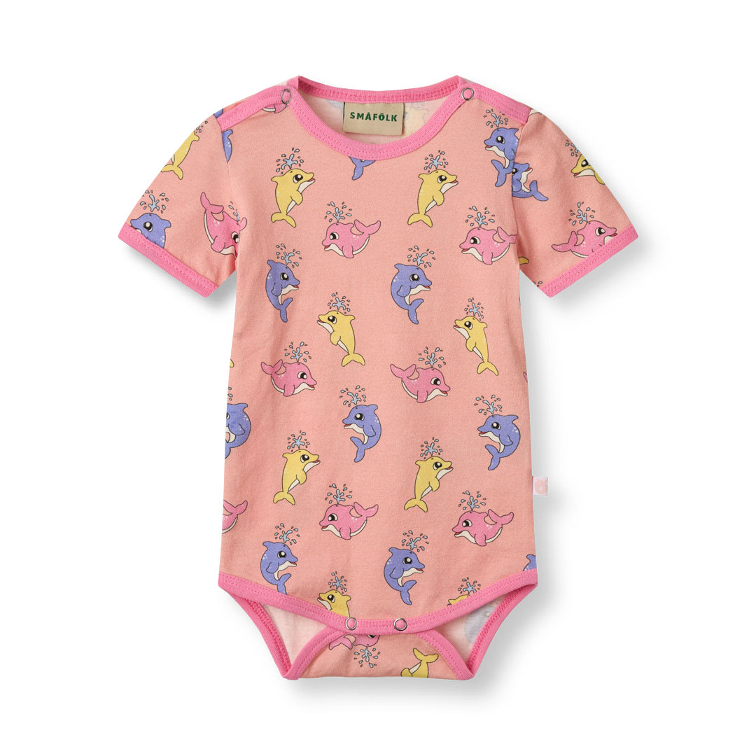 Kurzärmeliger Baby Body mit Babydelfinen
