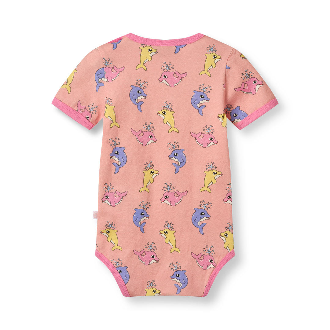 Kurzärmeliger Baby Body mit Babydelfinen