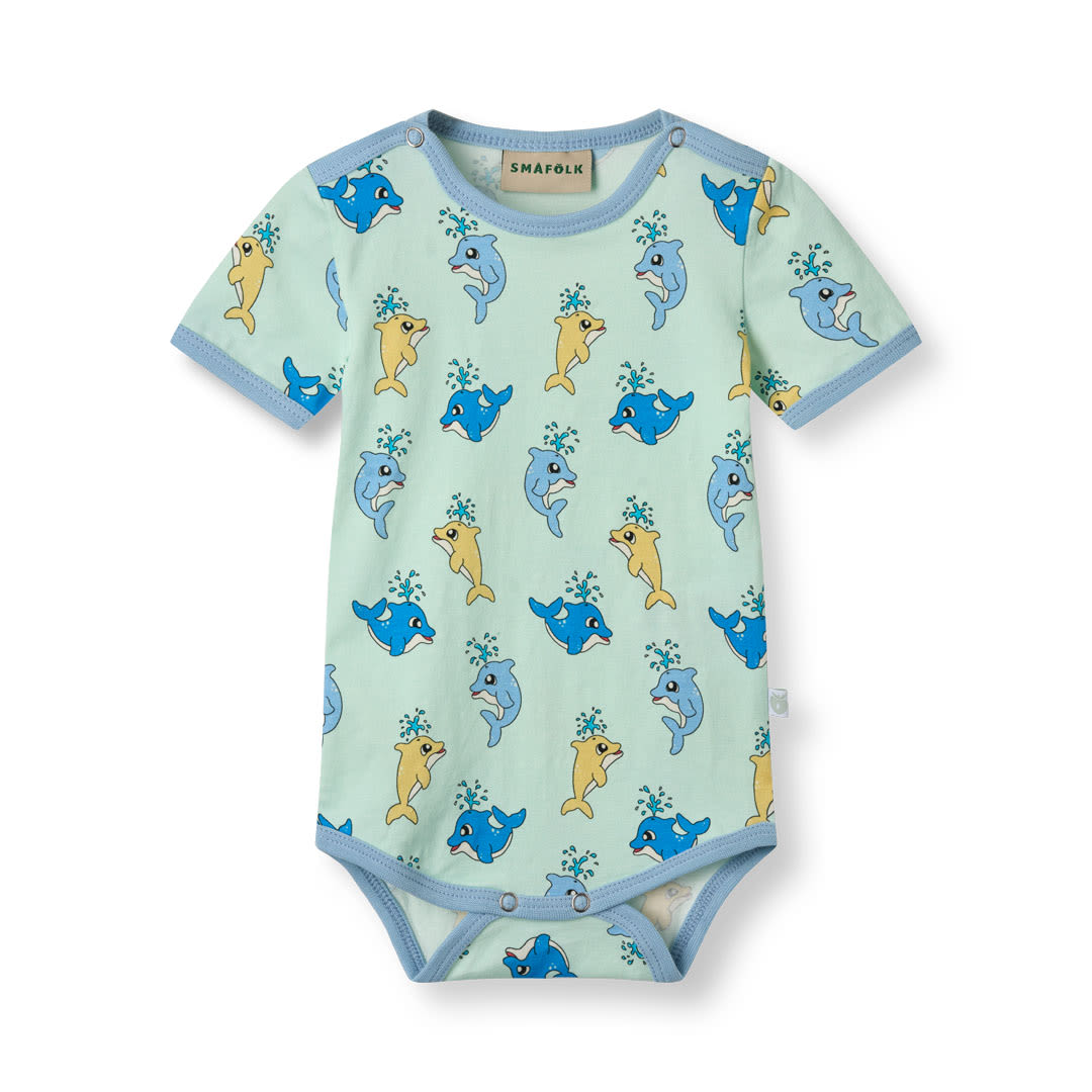 Kurzärmeliger Baby Body mit Babydelfinen