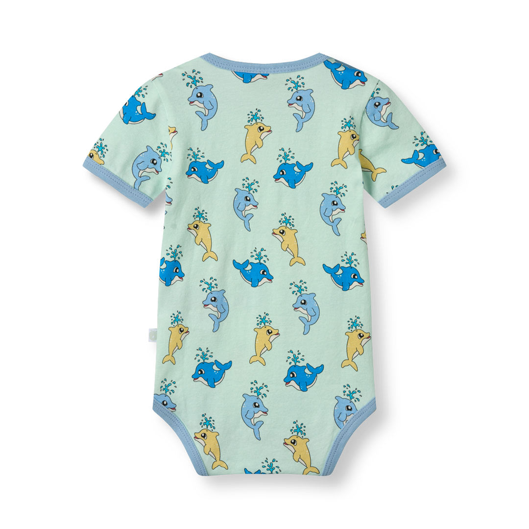 Kurzärmeliger Baby Body mit Babydelfinen