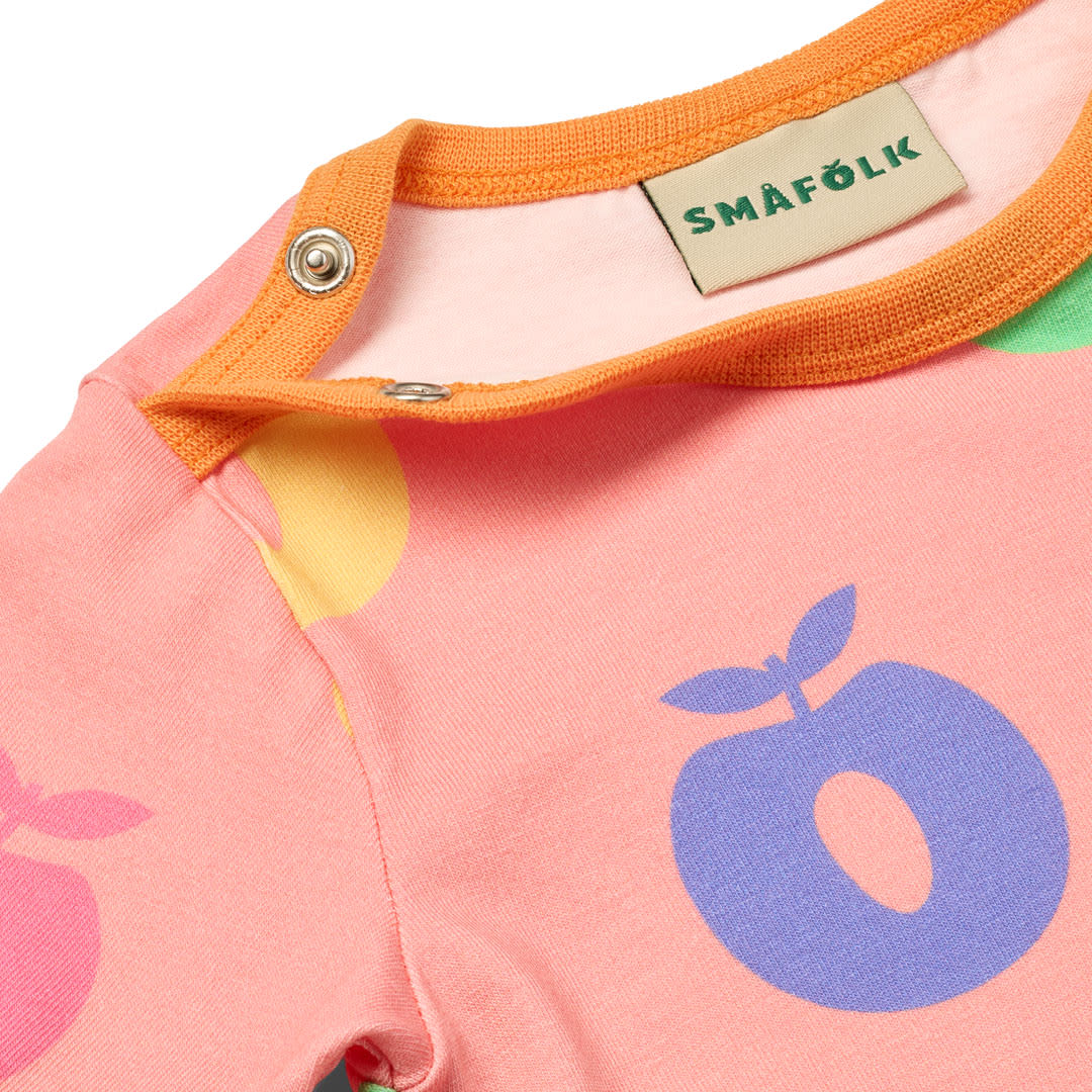 Kurzärmeliger Baby Body mit Äpfeln