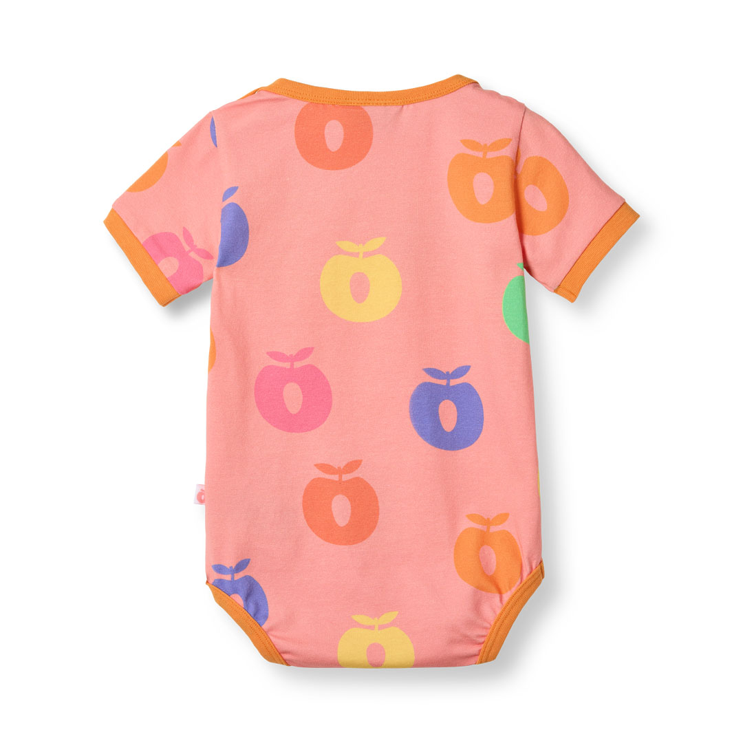 Kurzärmeliger Baby Body mit Äpfeln