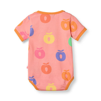 Kurzärmeliger Baby Body mit Äpfeln