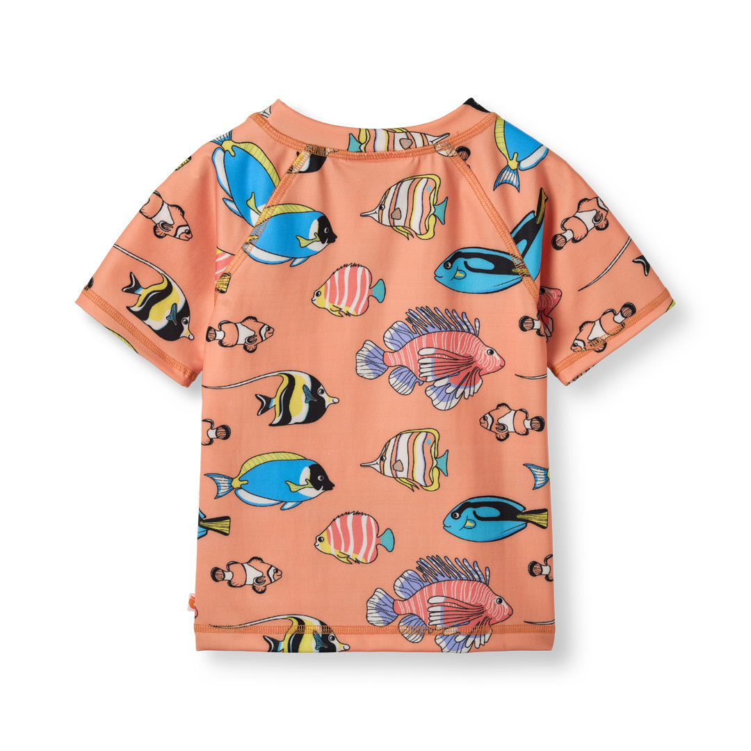 UV50-T-Shirt für Kinder mit Fisch