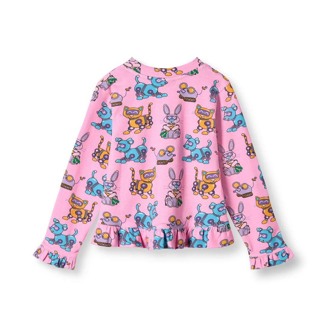 Dabinett Langarmshirt mit Roboter-Haustieren