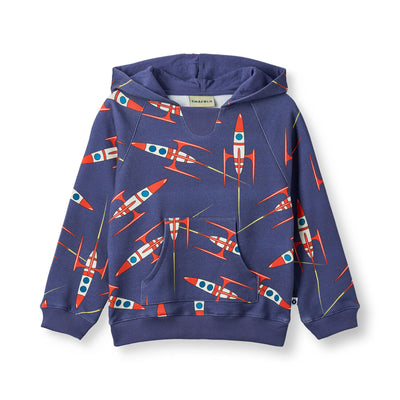 Macoun Kapuzenpullover mit Raumschiffen