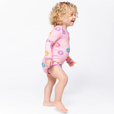 Ulm Langärmliger Baby Body mit Äpfeln