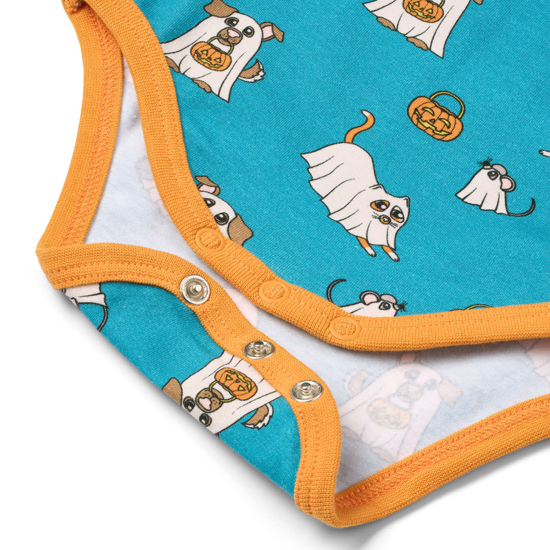 Elstar Langärmliger Baby Body mit Halloween-Haustier