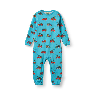 Elstar Langärmliger Strampler mit Feuerwehrauto