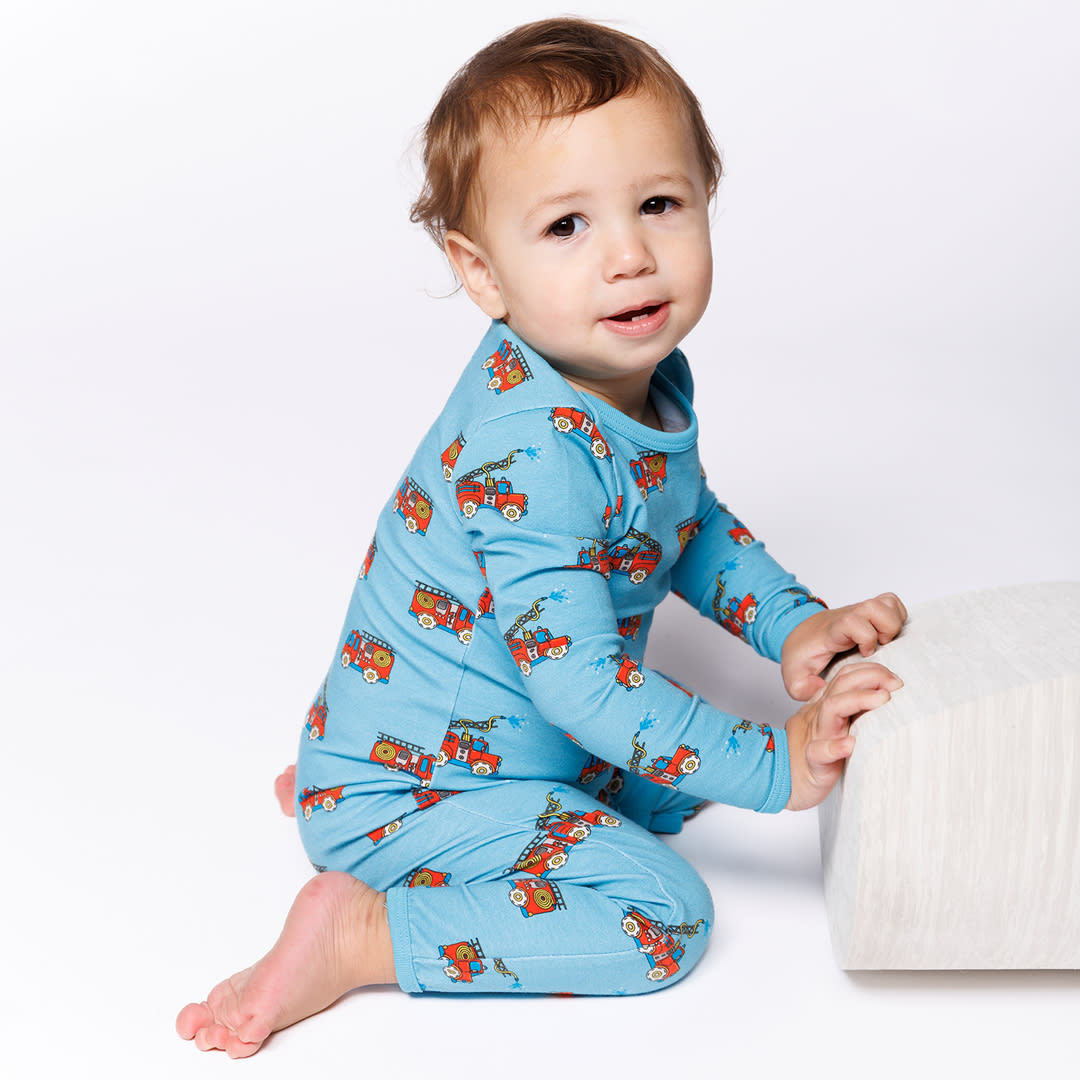 Elstar Langärmliger Strampler mit Feuerwehrauto