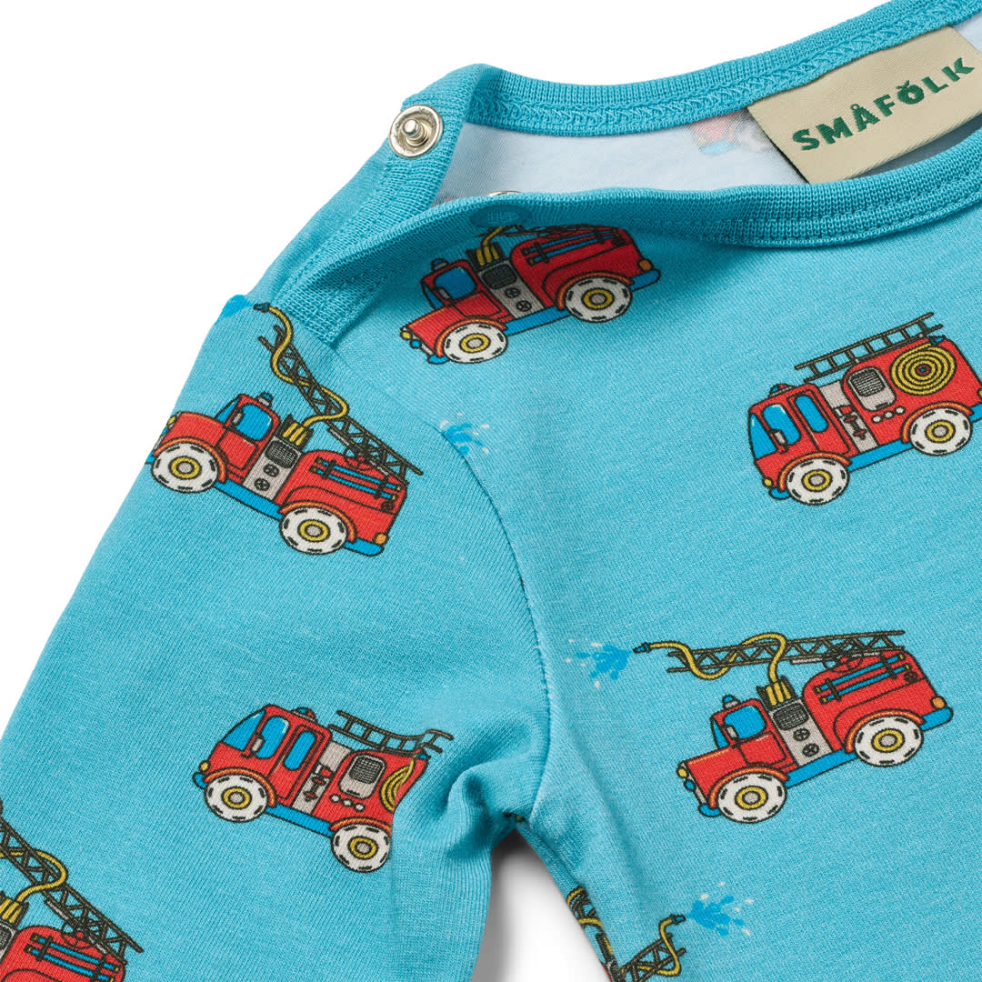 Elstar Langärmliger Strampler mit Feuerwehrauto