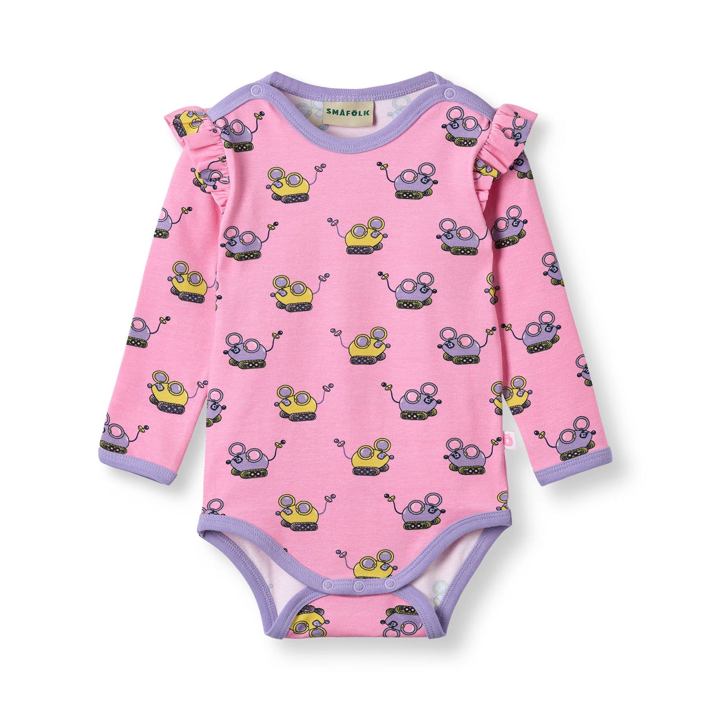 Regent Langärmliger Baby Body mit Robotermaus