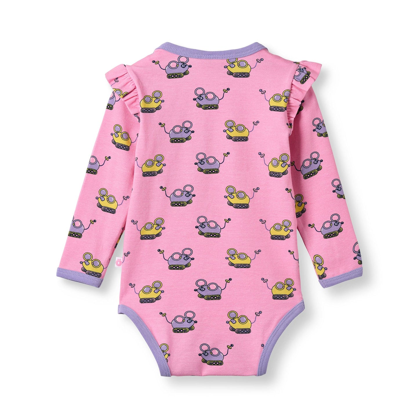 Regent Langärmliger Baby Body mit Robotermaus
