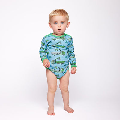 Elstar Langärmliger Baby Body mit Trucks