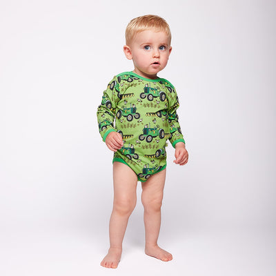 Elstar Langärmliger Baby Body mit Traktor