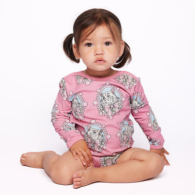 Elstar Langärmliger Baby Body mit Katzen