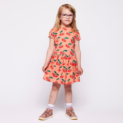 Rubinette Kurzärmliger Kleid mit Kirschen