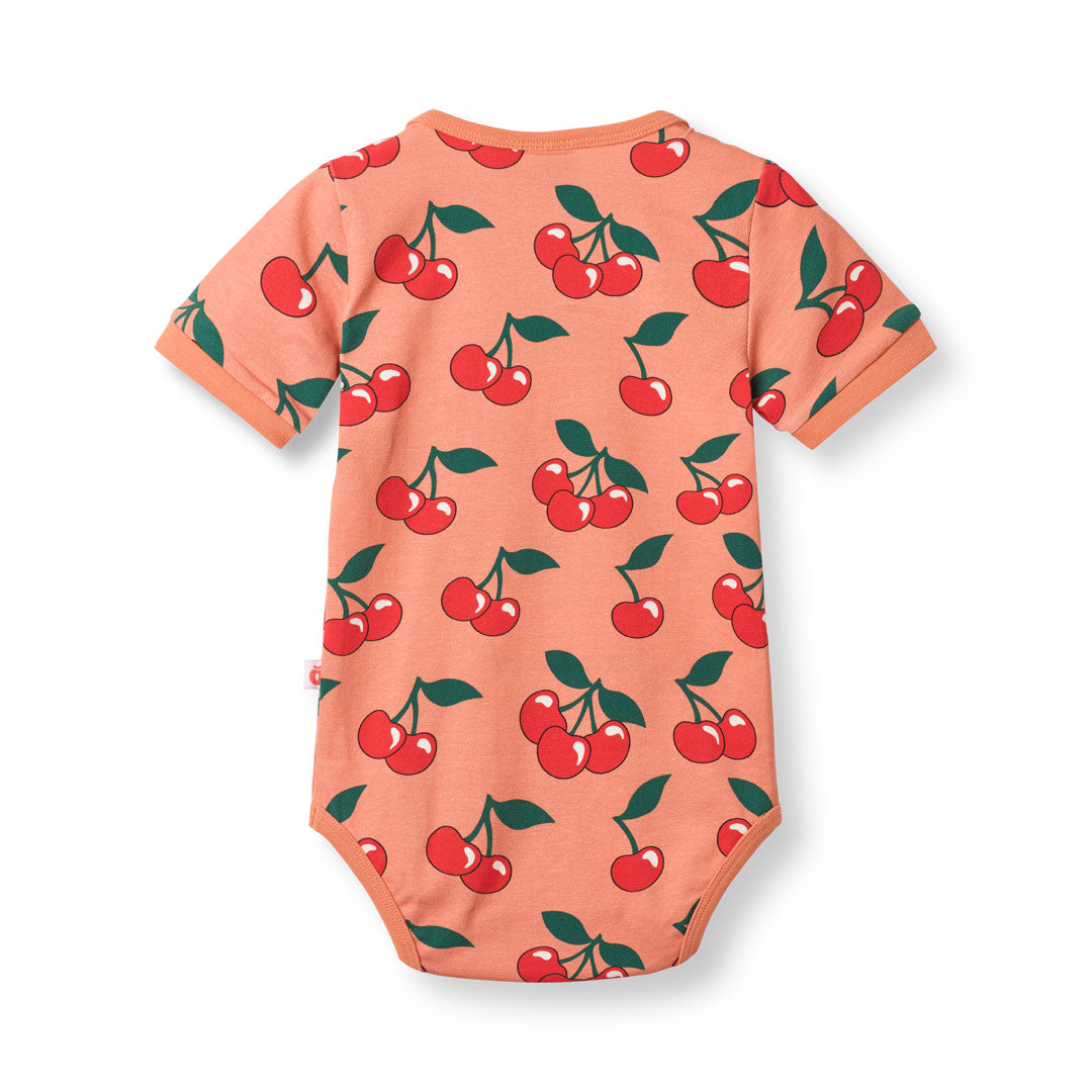 Elstar Kurzärmeliger Baby Body mit Kirschen