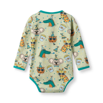 Elstar Langärmliger Baby Body mit Festliche Tiere