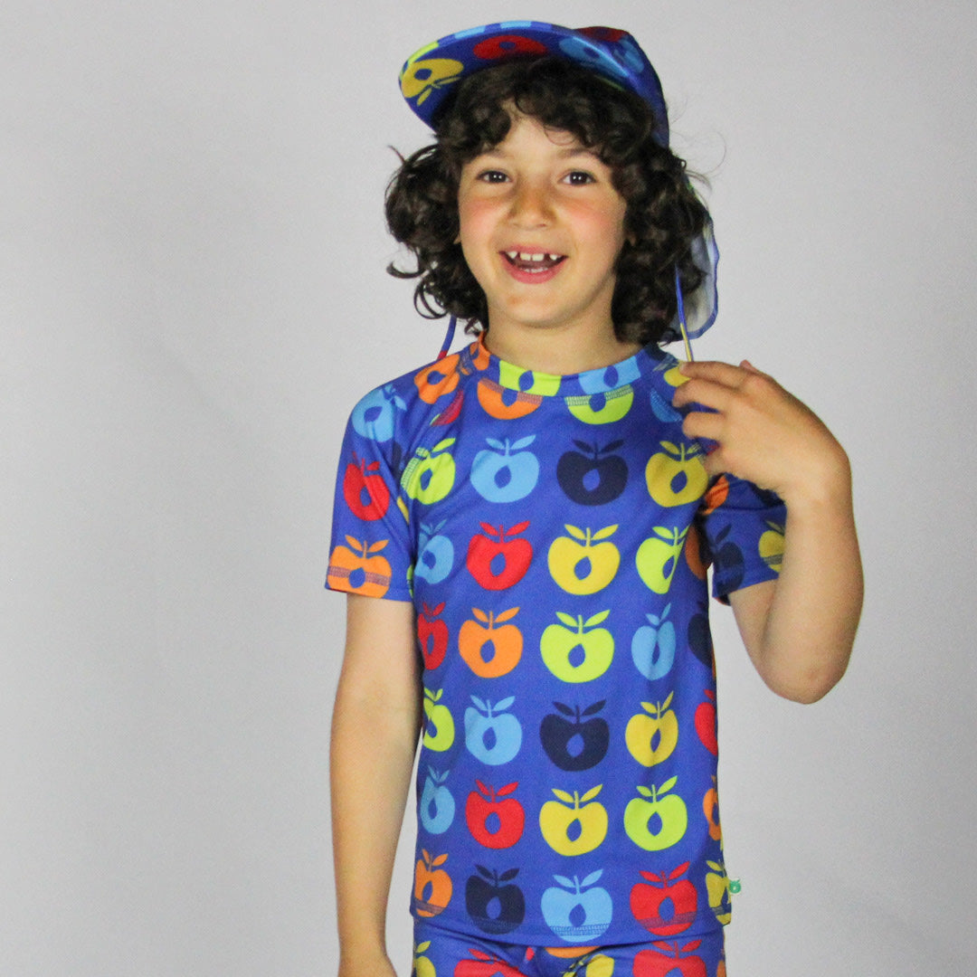 UV50-Sonnenhut mit Retro-Äpfeln