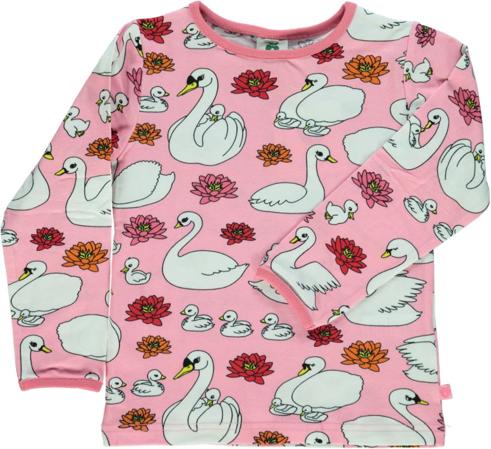 Langarmshirt mit Schwänen