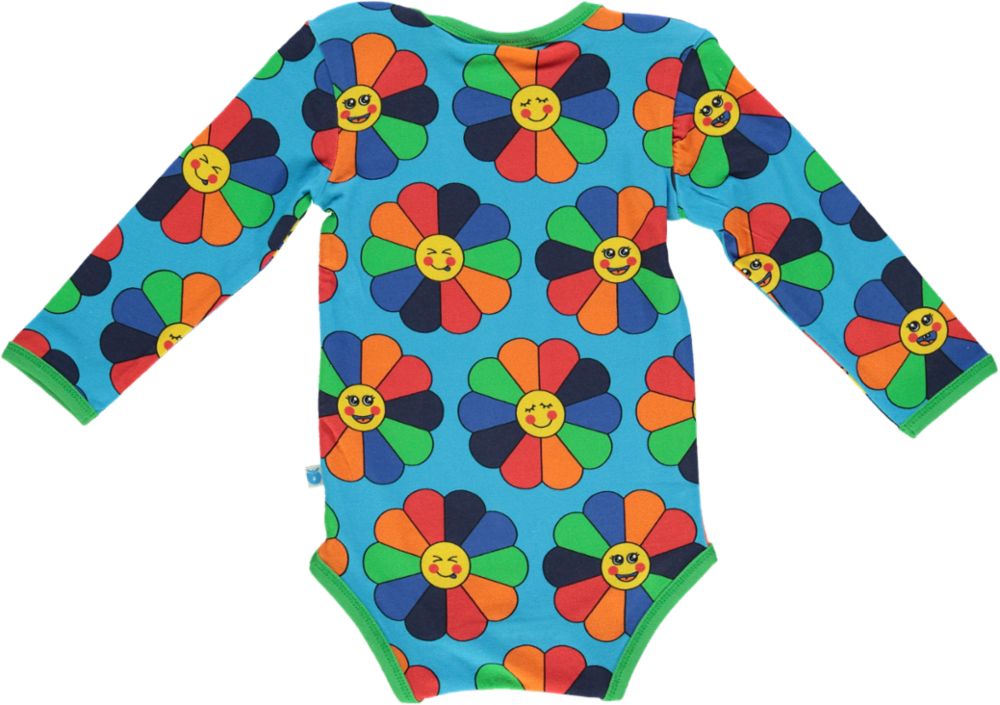 Langärmliger Baby Body mit Blumen