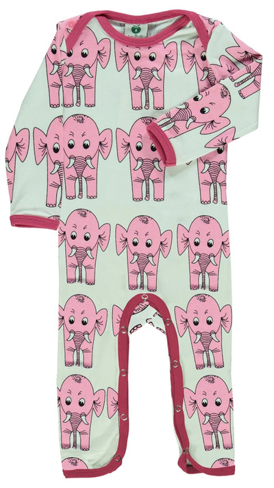 Langärmliger Strampler mit Elefanten