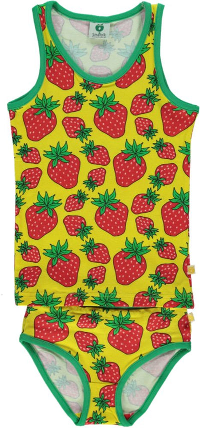 Unterwäsche mit Erdbeeren