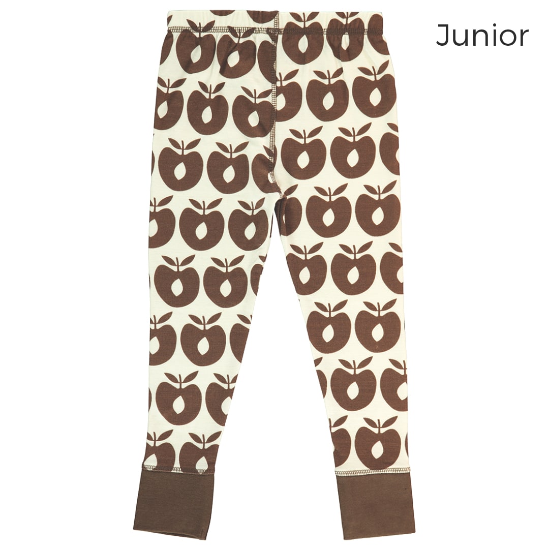Leggings aus Wollmix mit Äpfeln